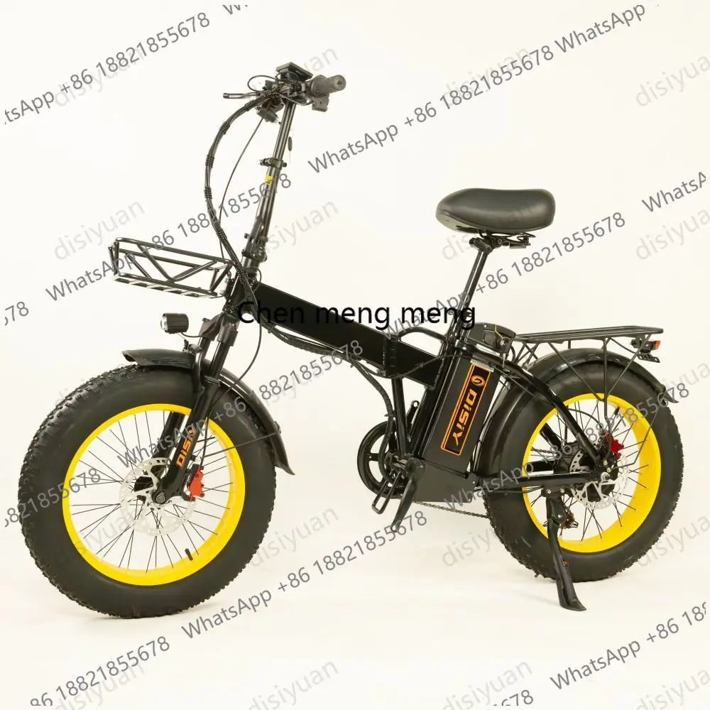 14 Inch 48V15A Powerful Small Folding Electric Bike Lithium Battery Convenient and Quick Electric City Bike