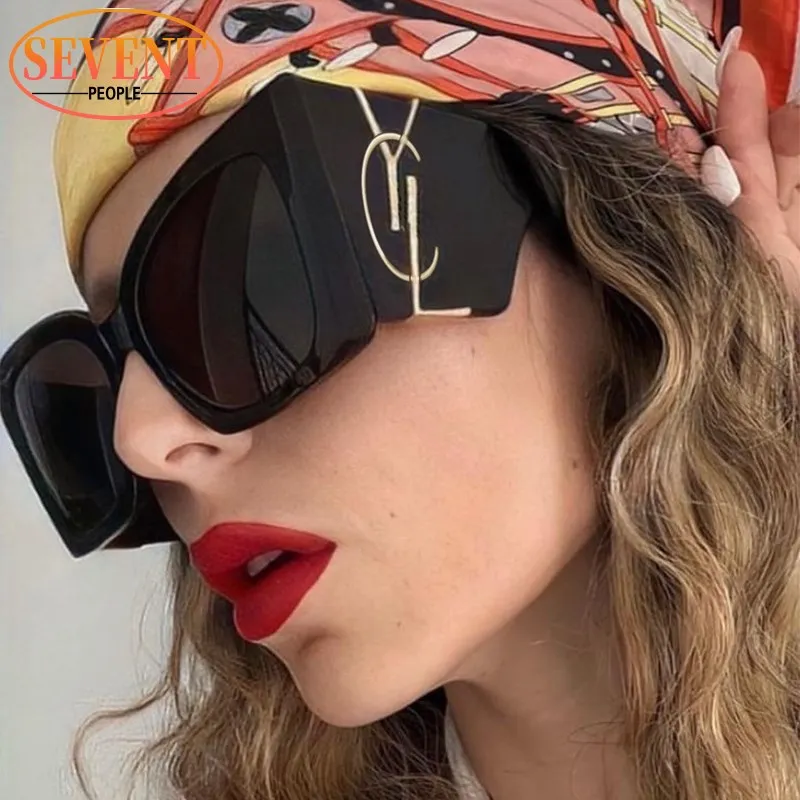 Oversized Cat Eye Sunglasses Women 2023 Luxury Brand Designer Fashion Square Sun Glasses For Female New Trend Big Frame Sunglass