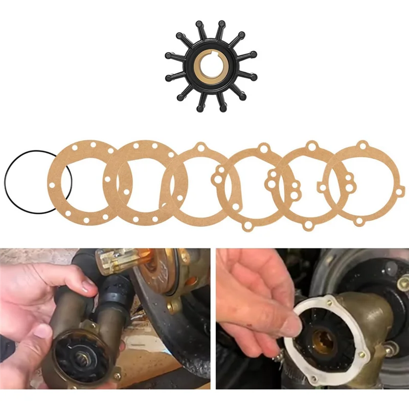 

AU34-10615K/10615K-SHW Комплект крыльчатки для Sherwood, Ремкомплект крыльчатки водяного насоса для JABSCO 18948-0001,Volvo Penta 835874