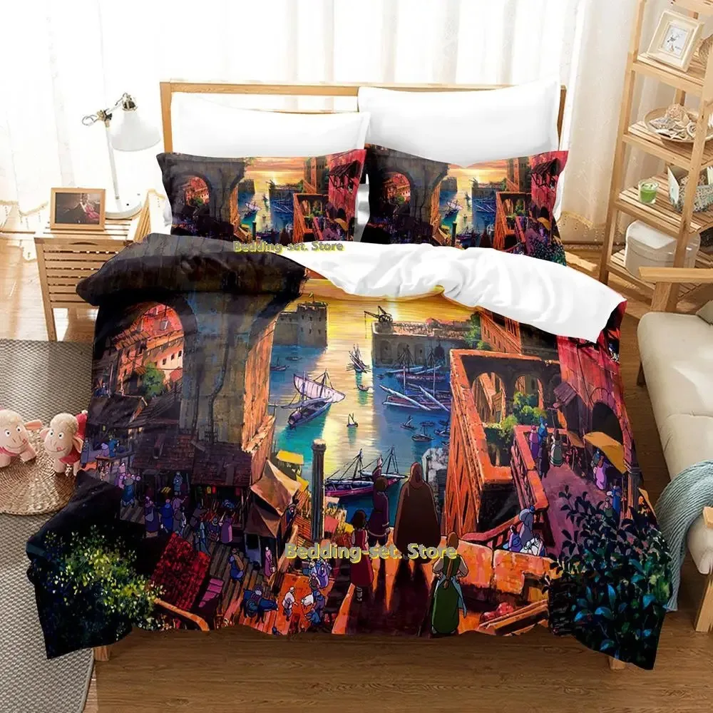 Tales From Earthsea Bedding Set Single Twin Full Queen King Size Bed Set Adult Kid Bedroom Duvetcover Sets Anime Bed Sheet Set