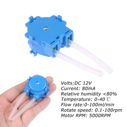 12V DC Dosing Pump Peristaltic Dosing Head Pump with Connector for Arduino Aquarium Lab Analytic DIY Water Pump