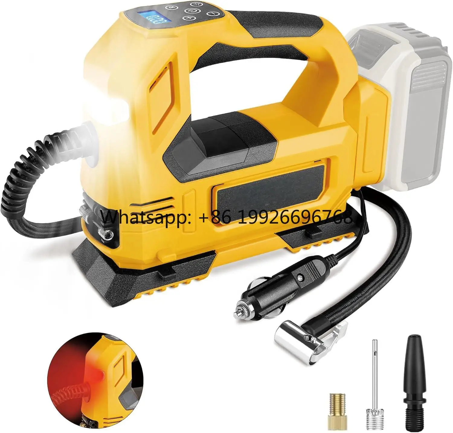 

HF-9325 21V 120W Portable Air Pump 150PSI Automatic Tire Inflator Car Motorcycle Bicycle Dual Power Light Mode