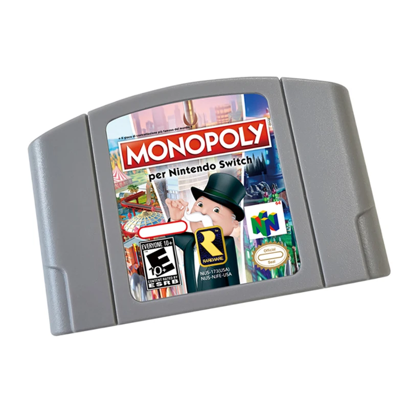 Monopoly voor N64 Game Card US-versie Console 64-bits USA-versie Videogamecartridge