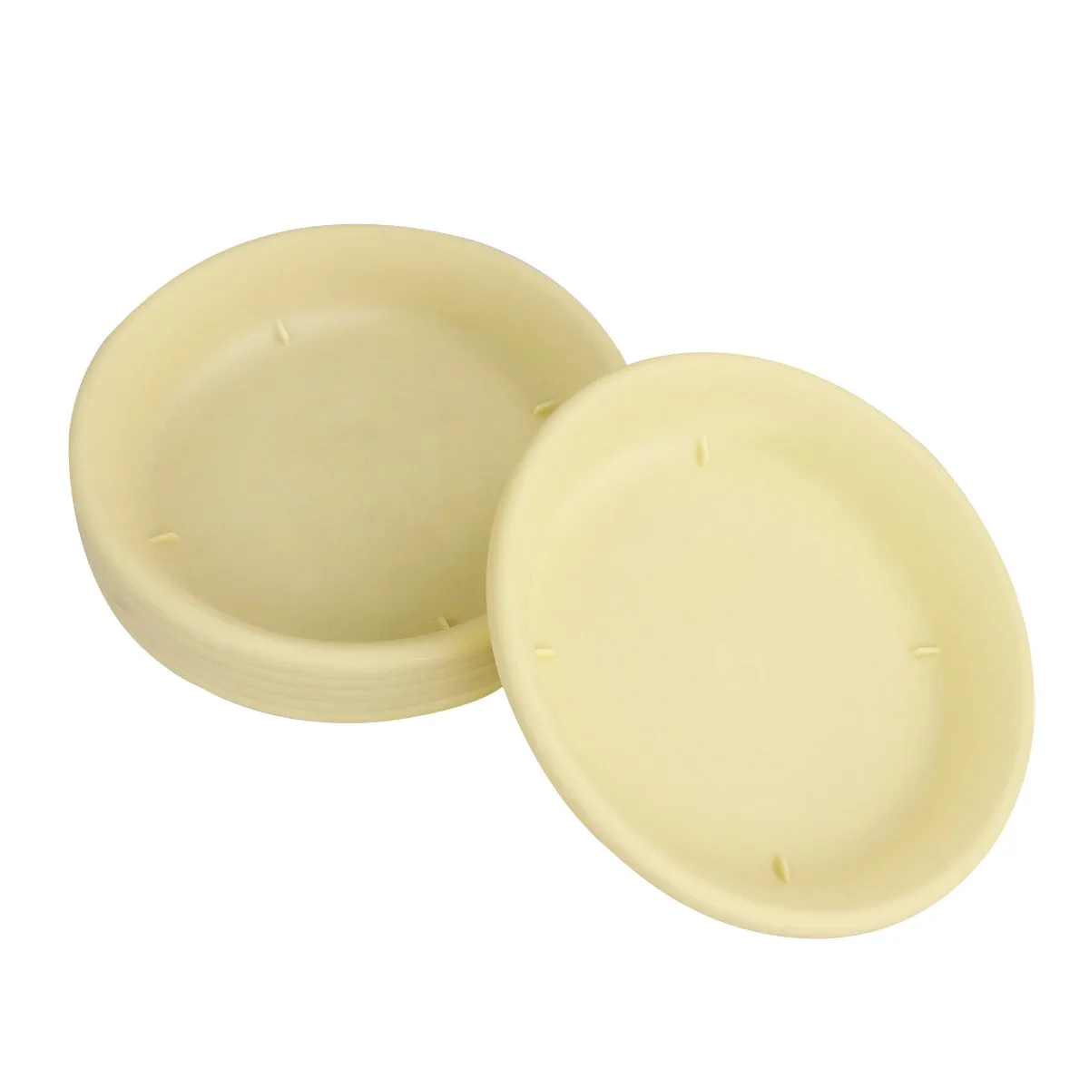

6pcs Round Resin Flower Pot Tray Saucer For Small Plant Pots Succulent Drainage Base Plastic Flowerpot Mat Garden Decor