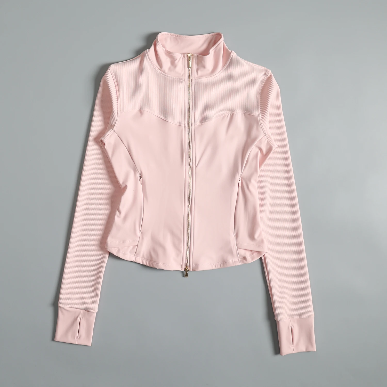 Stand collar slim yoga jacket women's autumn and winter fitness training sports top professional running quick-drying jacket