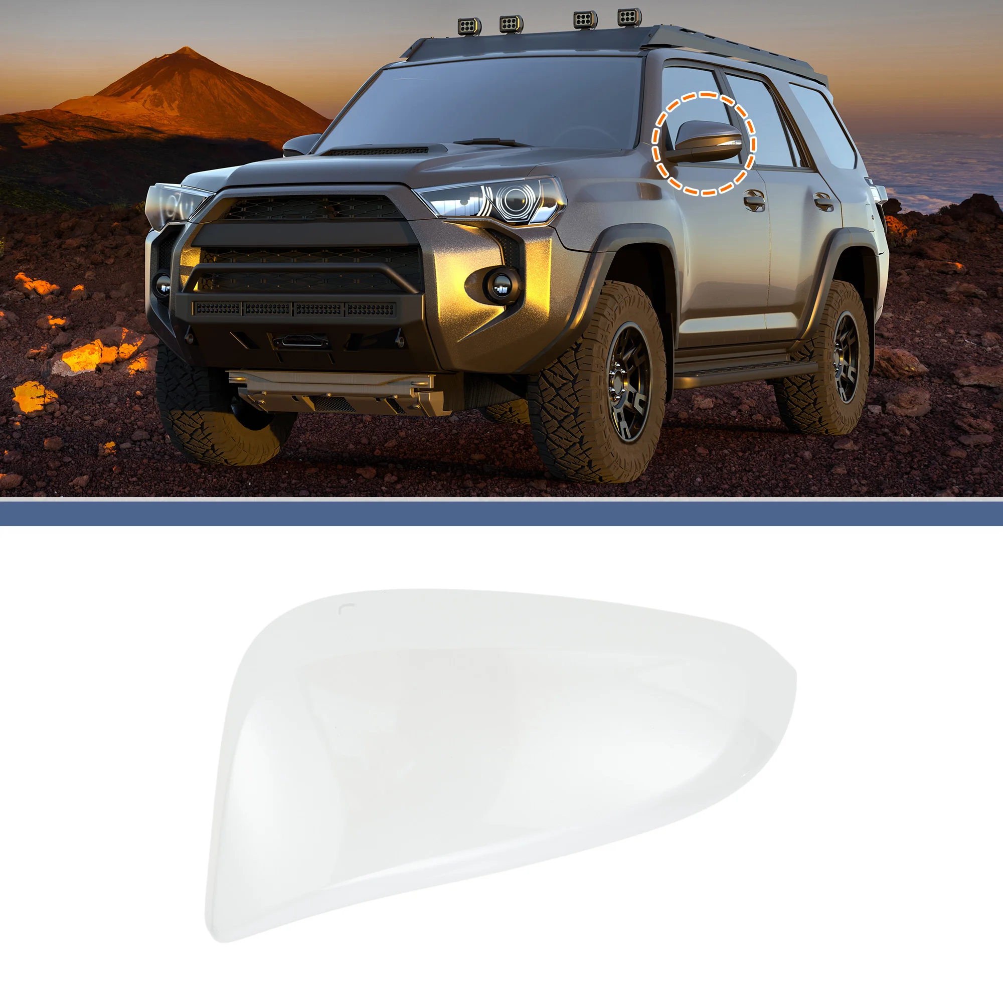 

UXCELL Замена крышки зеркала левой стороны водителя, белая для Toyota 4RUNNER 2013-2023