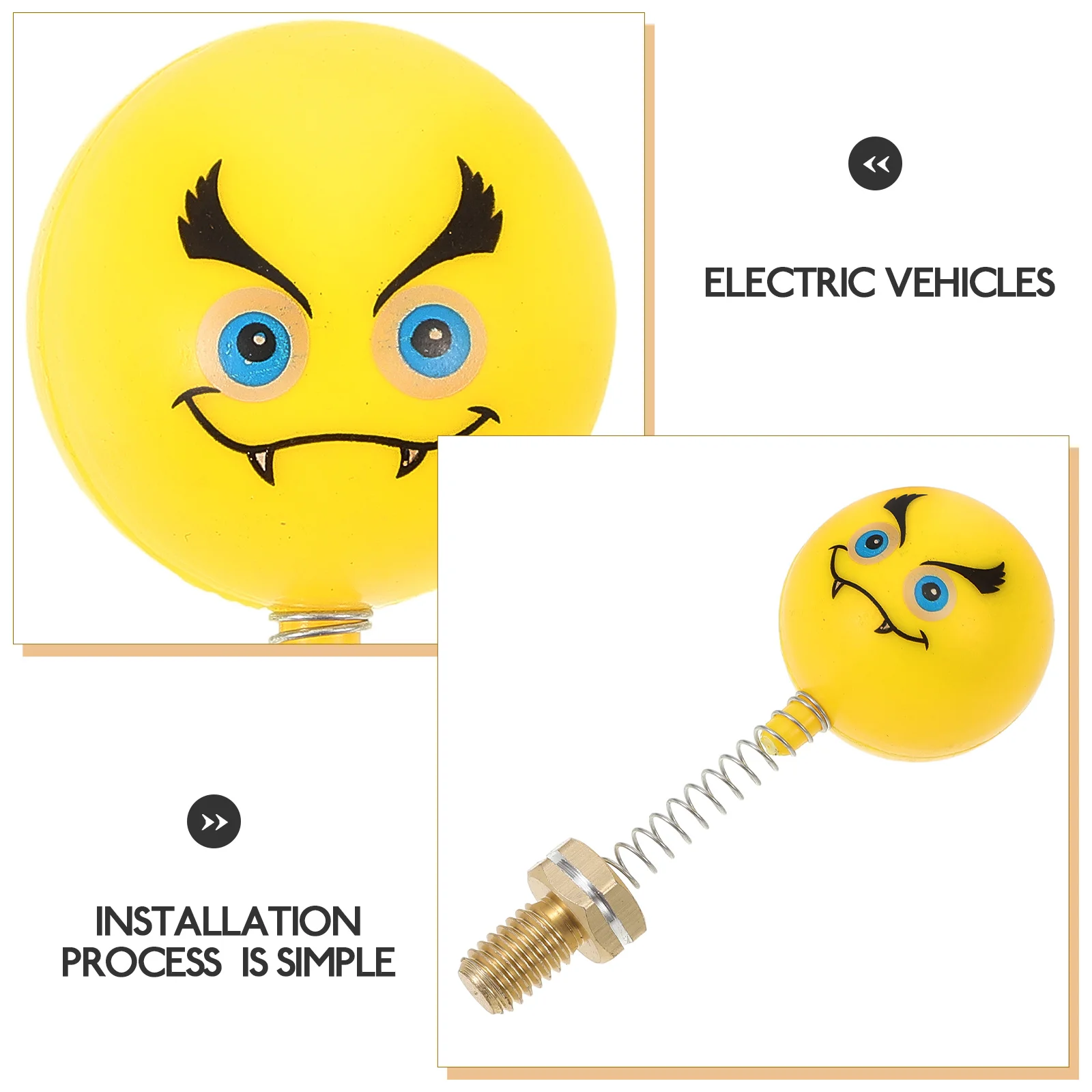 

Motorcycle Spring Bubbling Decor Side Mirror Decoration Screw Spring Bobbing Decorator Modification Accessory Durable