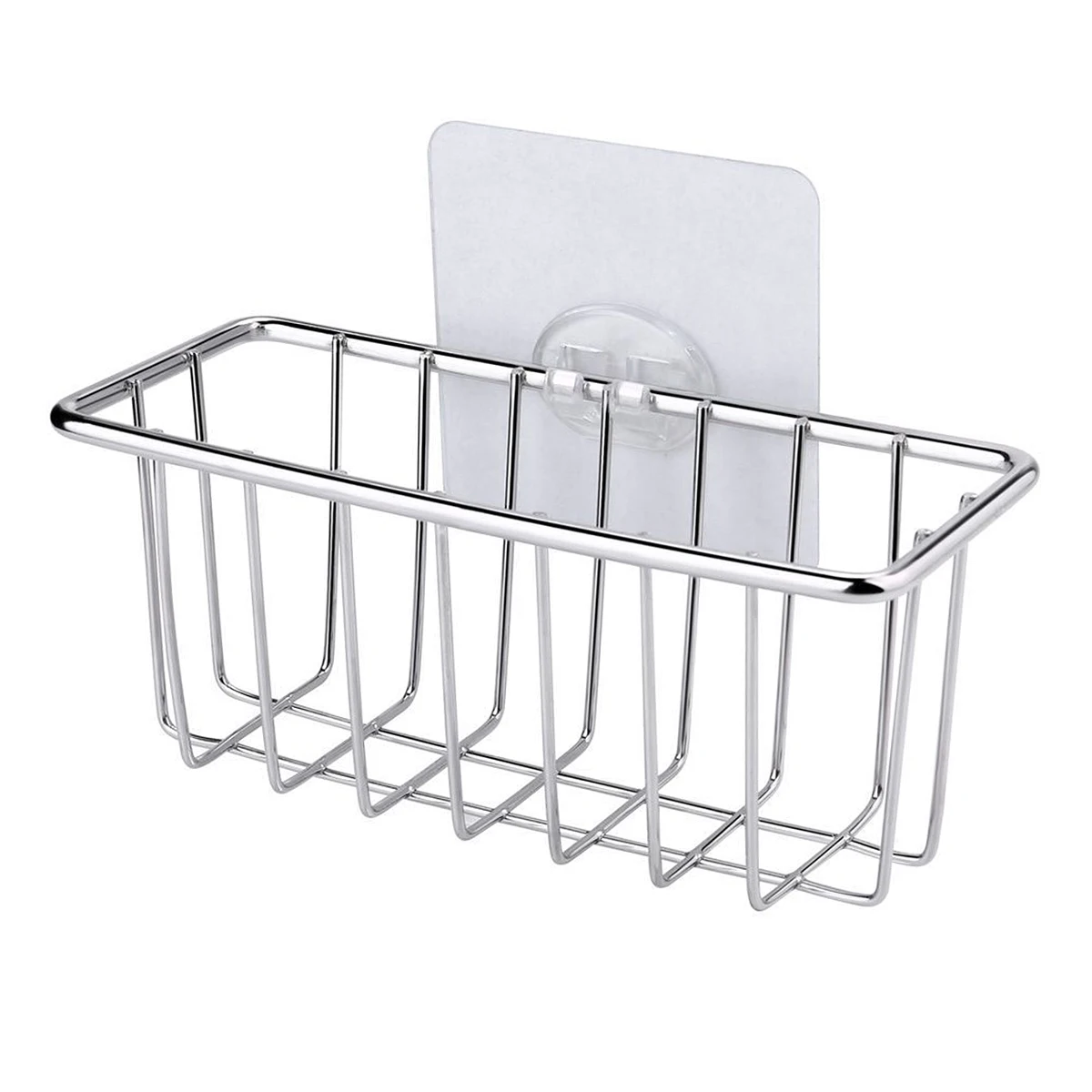 

WallMounted Kitchen Sponge Holder StainlessSteel Storage Basket Drain Rack Organizer For Sink Home Storage Utility