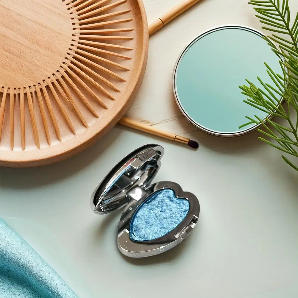    Bandeja de sombra de olho paleta shimmer pintura galáxia sombra brilhante maquiagem delicada segurando dormir bicho da seda iluminando maquiagem