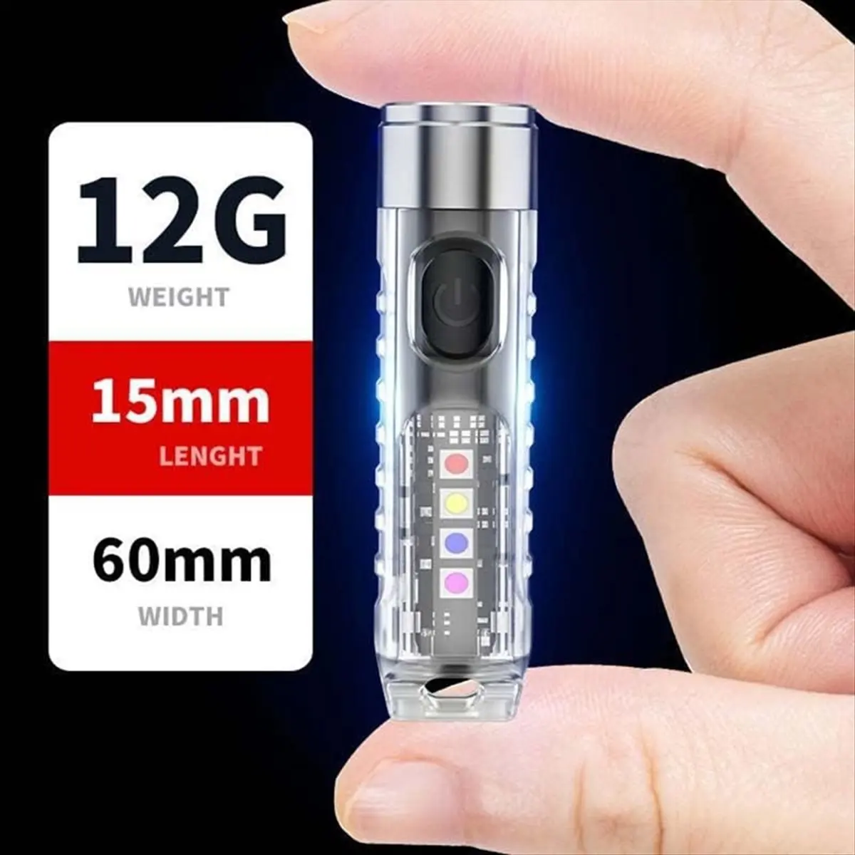 (AIMA) USB Charging Mini LED Flashlight Magnetic Keychain Light with UV Lamp Portable EDC Emergency Camping Torch Green