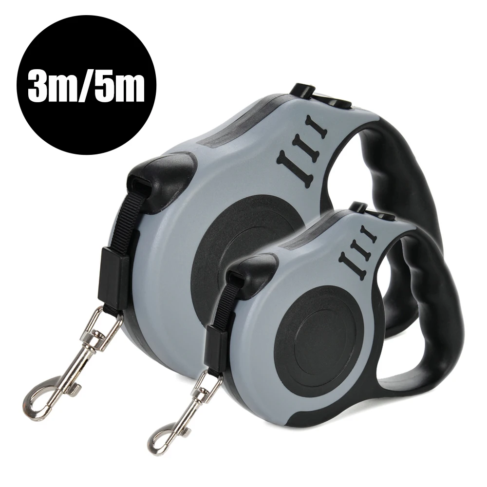 3m/5m Automatische Hundeleine für kleine Hunde und Katzen, ausziehbare Nylon-Führleine für Outdoor-Training, Welpen- und Yorkie-Zubehör