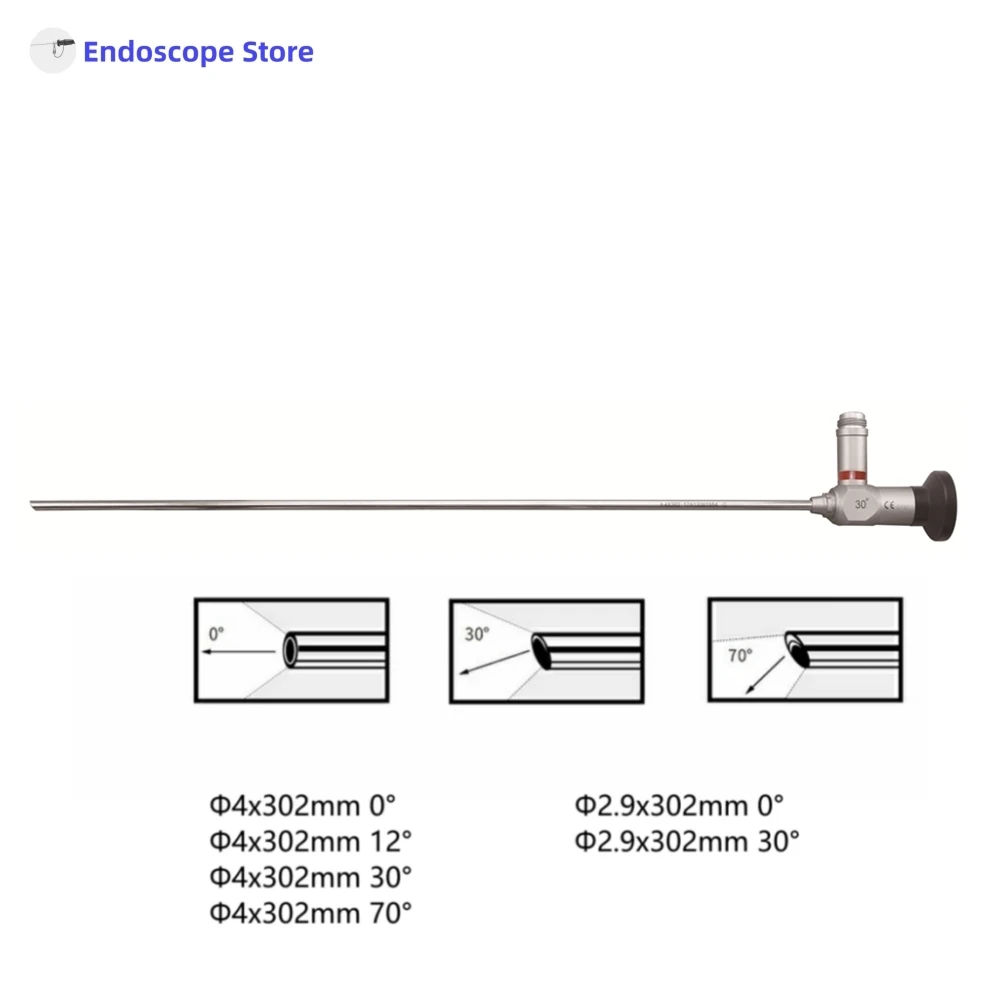 Medical Rigid Endoscope Cystoscope Cystoscopy Hysteroscope Hysteroscopy Φ2.9mm Φ4mm 302mm 0° 12° 70° Examination Surgery