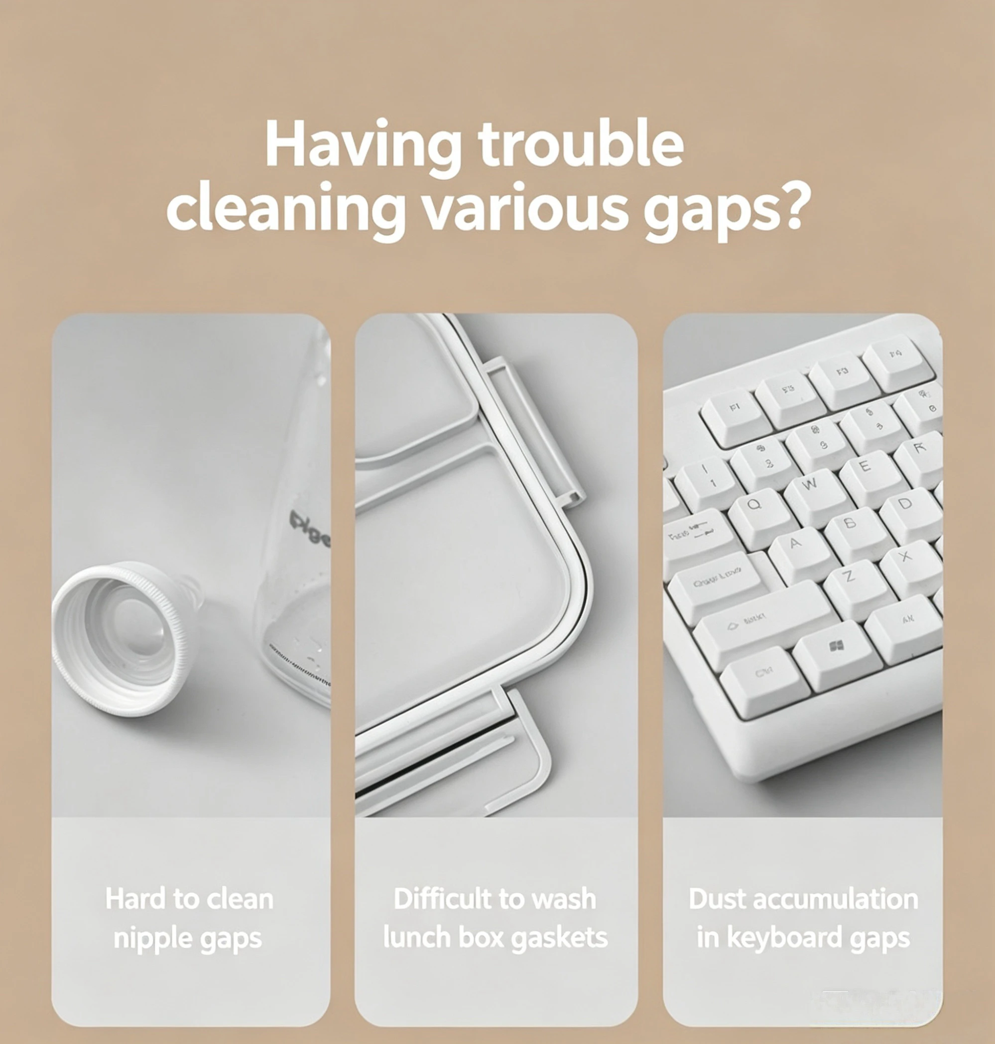 Cup Cap Keyboard Gap Brush Curling Cup Cap Brush Air Cushion Comb Cleaning Brush Bottle Cap Groove Gap Multi Purpose Brush