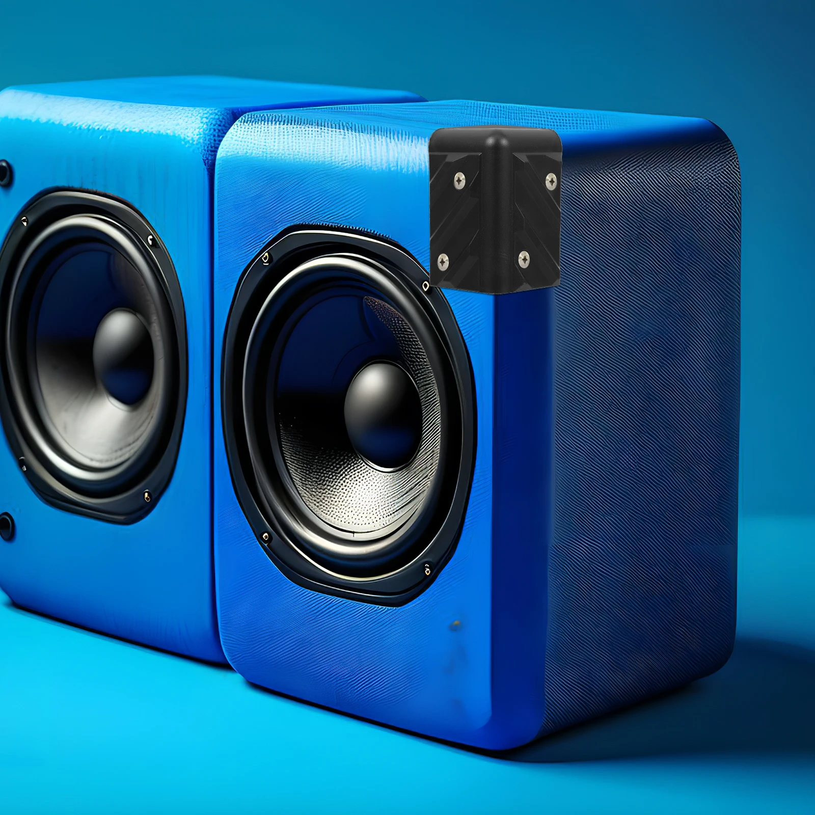 12 قطعة من واقيات زوايا مكبر الصوت البلاستيكية السميكة لخزانة معدات الصوت وحواف التعبئة والتغليف