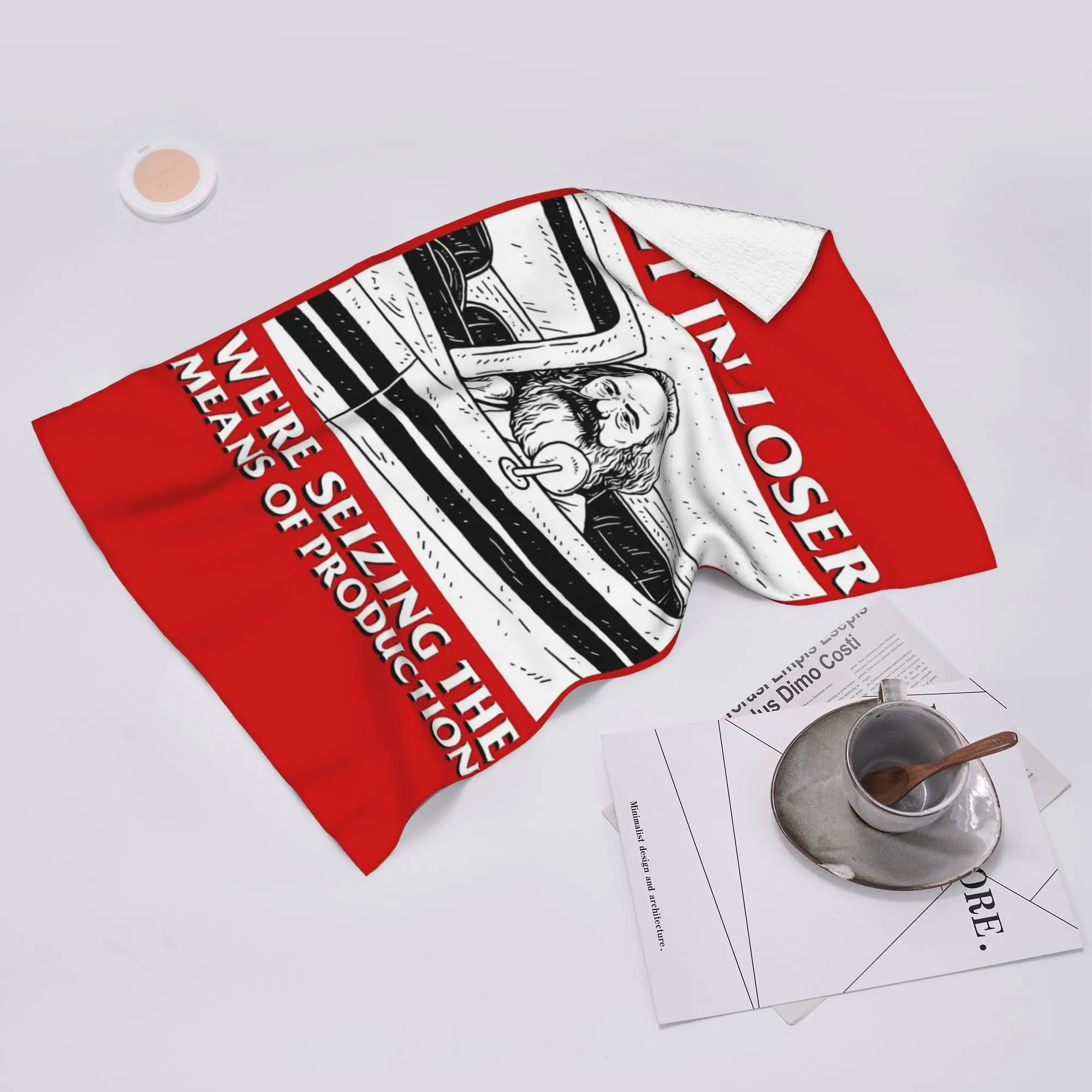 Custom Get In Loser We're Seizing The Means Of Production Soft Face Towel Quick Dry Pool Bath Cotton Towels Absorbent Quick