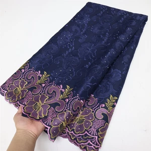 Bond Voile Thụy Sĩ ở Thụy Sĩ, vải ren châu Phi Nigeria, ren bông, chất lượng cao, 5y, 2023 12 Tiểu vải Tulle Tulle Tulle chính - №7