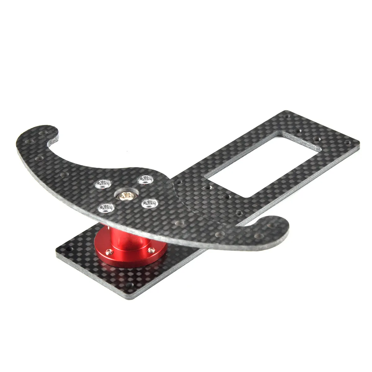 Carbon Fiber Vertical Rudder Mount Rudder Tray +Servo arm + Ball Link + Rod COMBO For 20-50CC Airplane