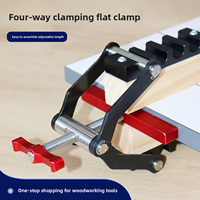 4 Way Pressure Clamp Aluminum Alloy Powerful Four Way Wood Panel Corner Clamping System for Woodworkers Cabinet Furniture Making