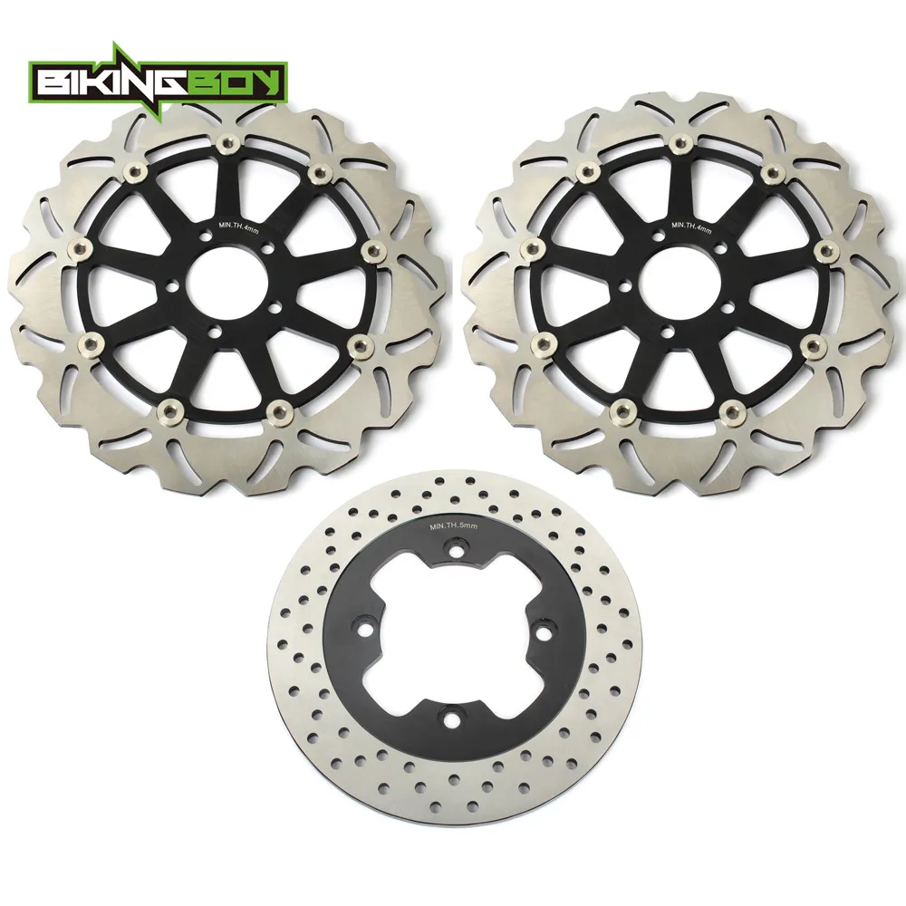 BIKINGBOY Front Rear Brake Discs Disks Rotors For Kawasaki ZZR ZZ-R 1100 D 93 94 95 96 97 98 99 00 01 ZX11 Ninja 1993-2001 Set