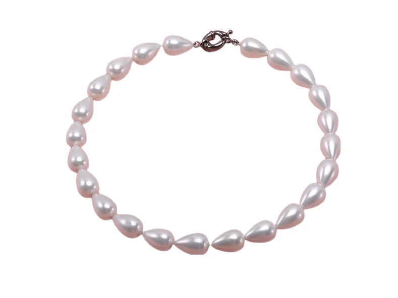 

Terisa Pearl Jewelry 12×17.5mm White Sea Shell Pearl Necklace for Women T-SP334