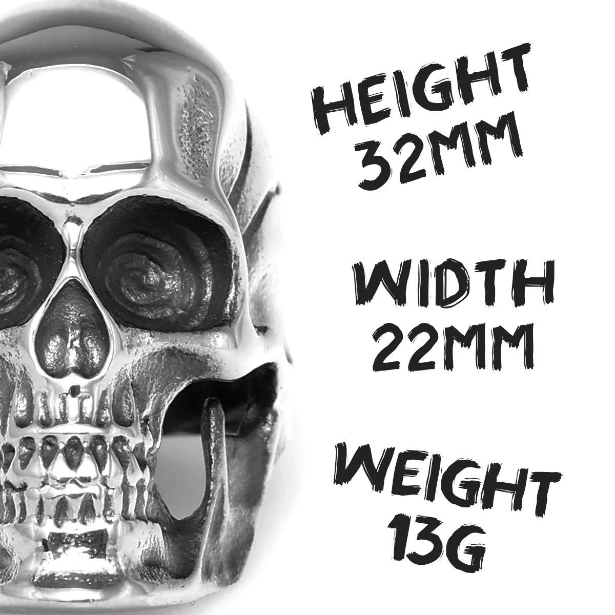 Terminator Skull 316L Stainless Steel Mens Rings Punk Hyperbole Skulls for Male Boyfriend Biker Jewelry Best Gift Dropshipping