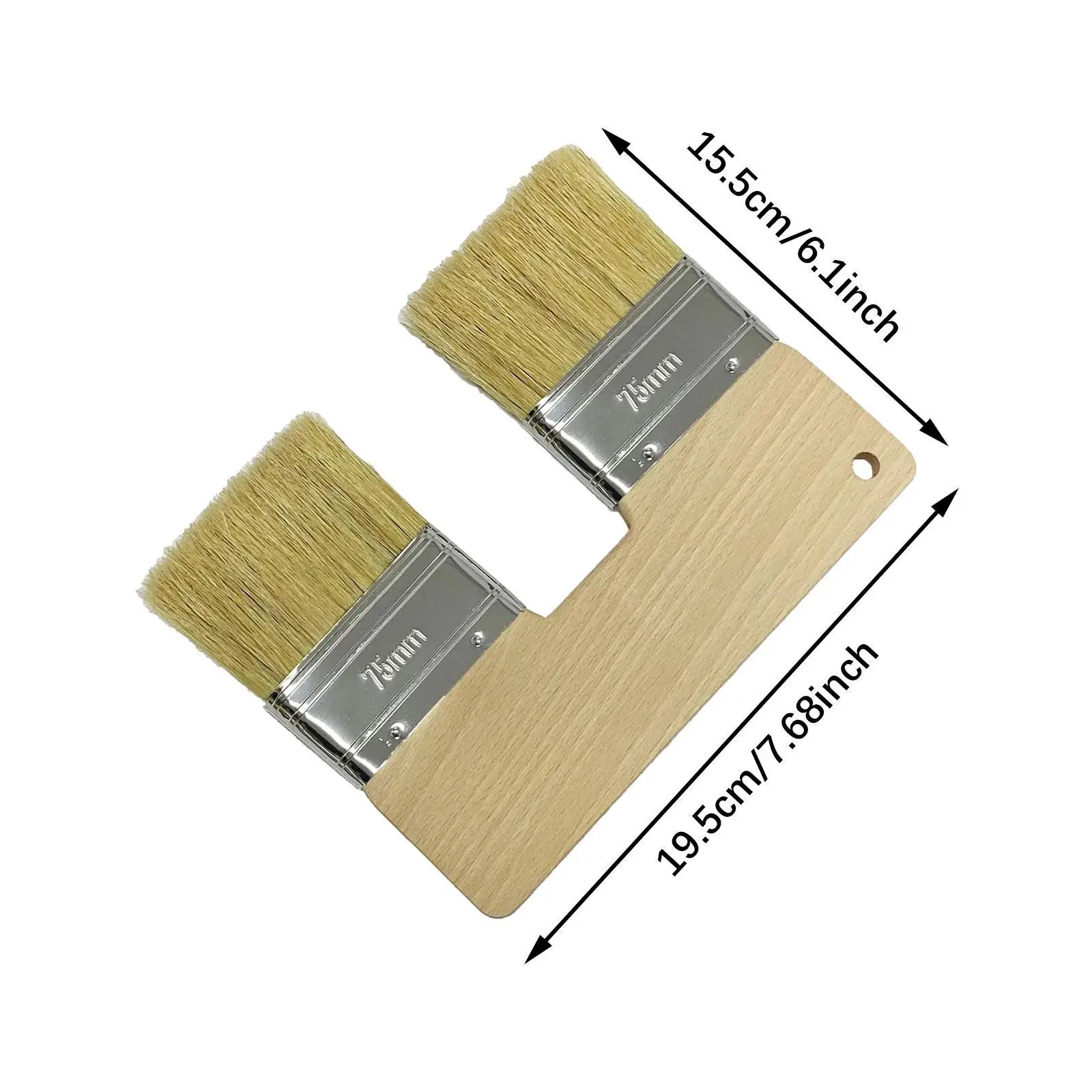 

Portable Wide Stain Brush Flat Texture Brush for Glues Stains Varnish Watercolor Paints Double Paint Brush Applicator Paint Tool