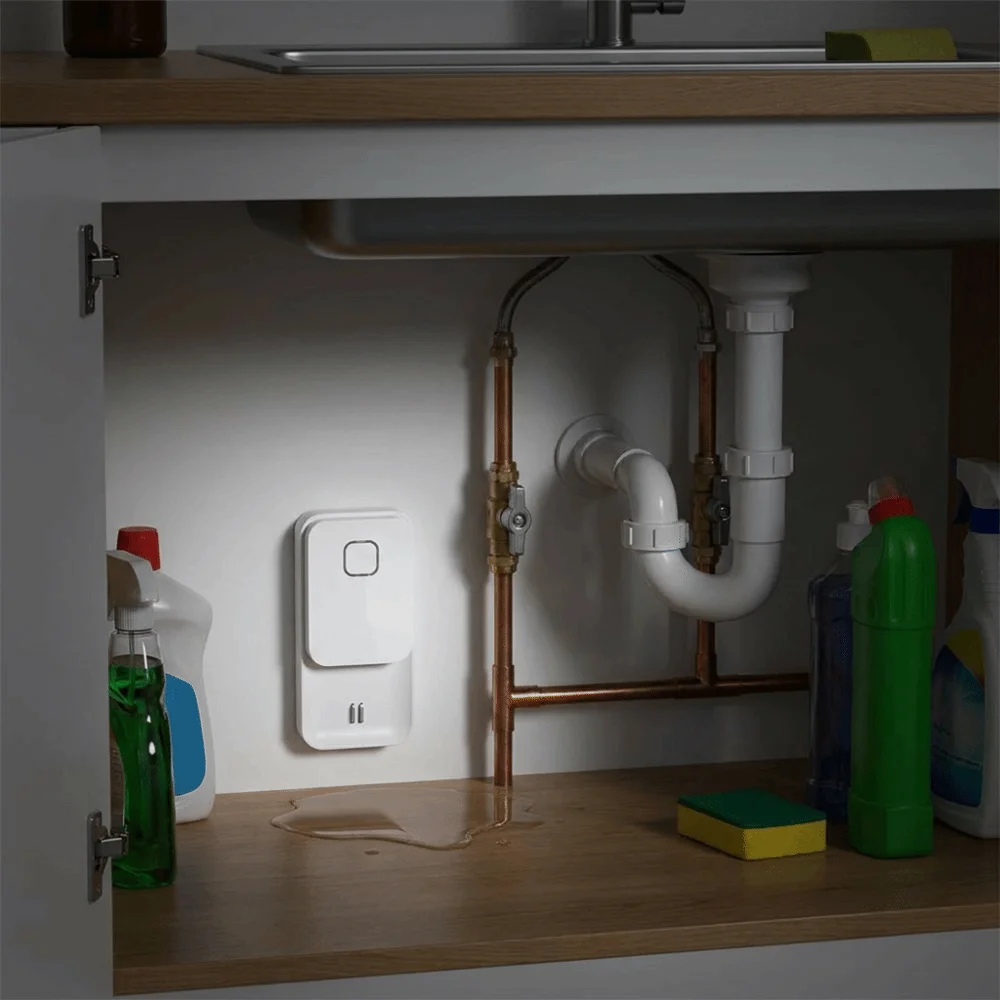 WiFi-Connected WiFi Water Immersion Sensor Dual-Surface Detection Low-Power Build Home Security Leak Alarm