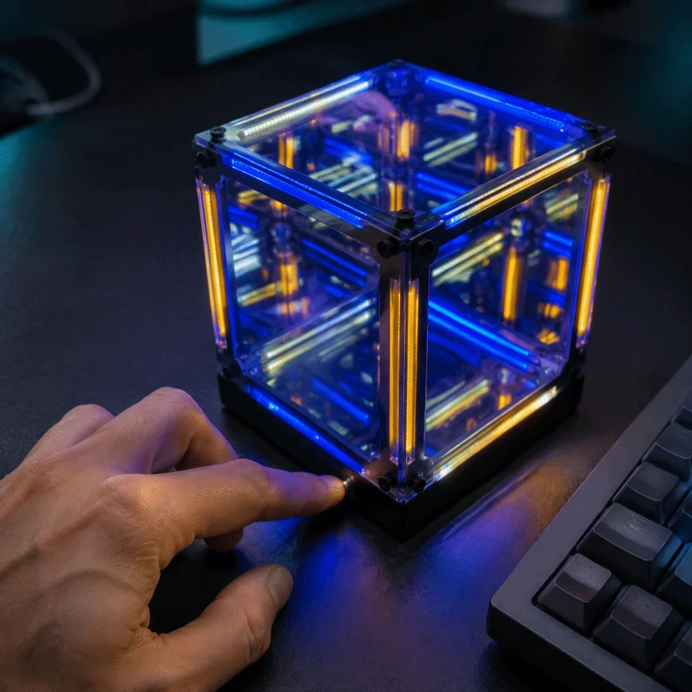 USB Charging Atmosphere Lamp Soft Light Infinite Mirror Effect Night Light Delicate Craftsmanship E-sports figurine lamp