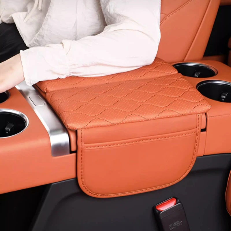 

For Lixiang L6 L7 L8 L9 Car Armrest Box Pad Cushion Leather Height Increase Protective Cover Storage Bag Auto Accessories