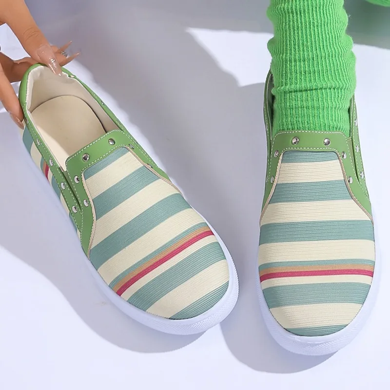 مطابقة اللون القماش المسطح أحذية الصيف جديد جولة رئيس عميق الفم القماش سطح لينة وحيد المضادة للانزلاق مقاومة للاهتراء حذا فردي للسيدات