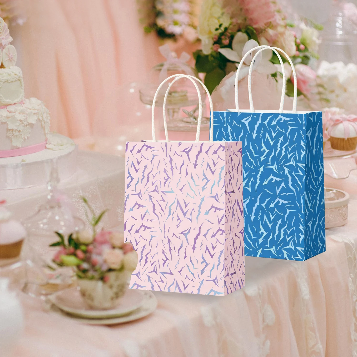 K-pop Music Themed Birthday Party Gift Bag for Girls with Carrying Handle Lightning Energy Pattern Movie Inspired Party Supplies