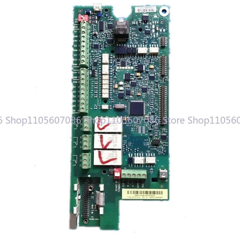 Tarjeta de control de señal de terminal de CPU para convertidor de frecuencia serie ACS510, tarjeta principal SMIO-01C y OMIO-01C, usada