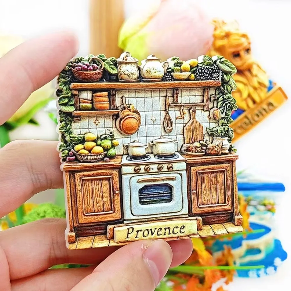 3D Resin Fridge Magnets Europe France Provence Paris Tourism Souvenir Refrigerator Sticker Handicraft Gift Decoration