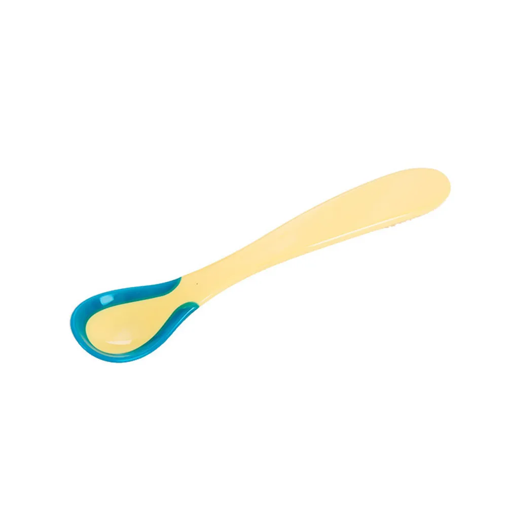 

2Pcs Baby Feeding Spoon Temperature Color Changing Heat Sensing Infant Safety Spoon Smooth Arc Handle