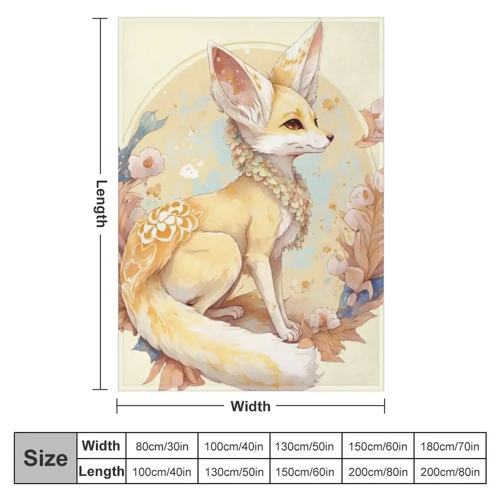Fennec Fox Heaven Throw Blanket couch cozy soft plush fuzzy picnic outdoor blanket