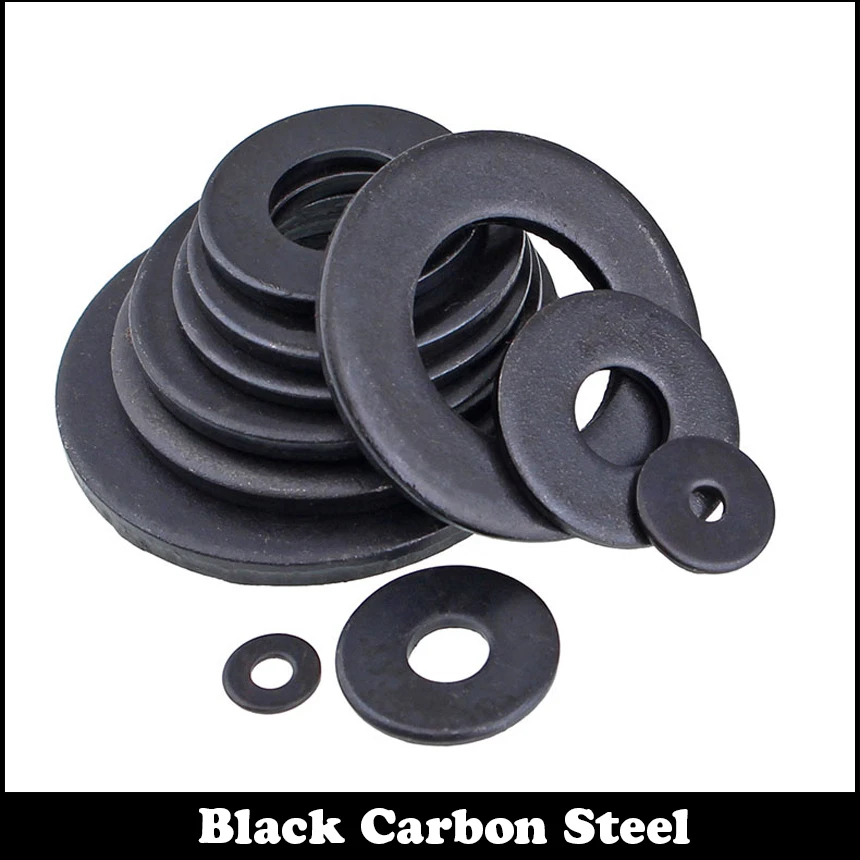 M18 M20 M22 M18*34*3 M18x34x3 M20*37*3 M20x37x3 M22*42*4 M22x42x4 Black Carbon Steel DIN125 Gasket Collar Plain Flat Washer