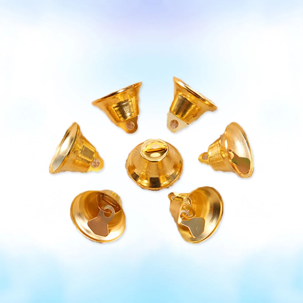 

10pcs 2.1Cm Golden Christmas Bells Metal Jingle Decorations Small Xmas Tree Ornaments Holiday Home Diy Crafts Pendant Wall