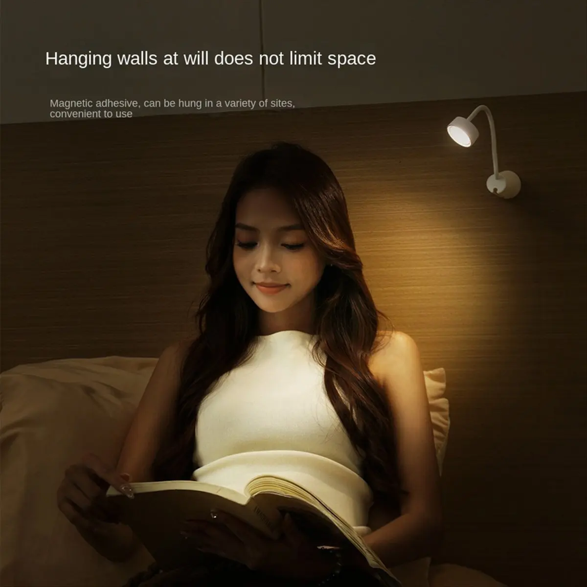 

ABMO Magnetic Night Light Rechargeable Portable Table Lamp Multifunctional Eye Protection Lamp for Bedside Reader Night Light