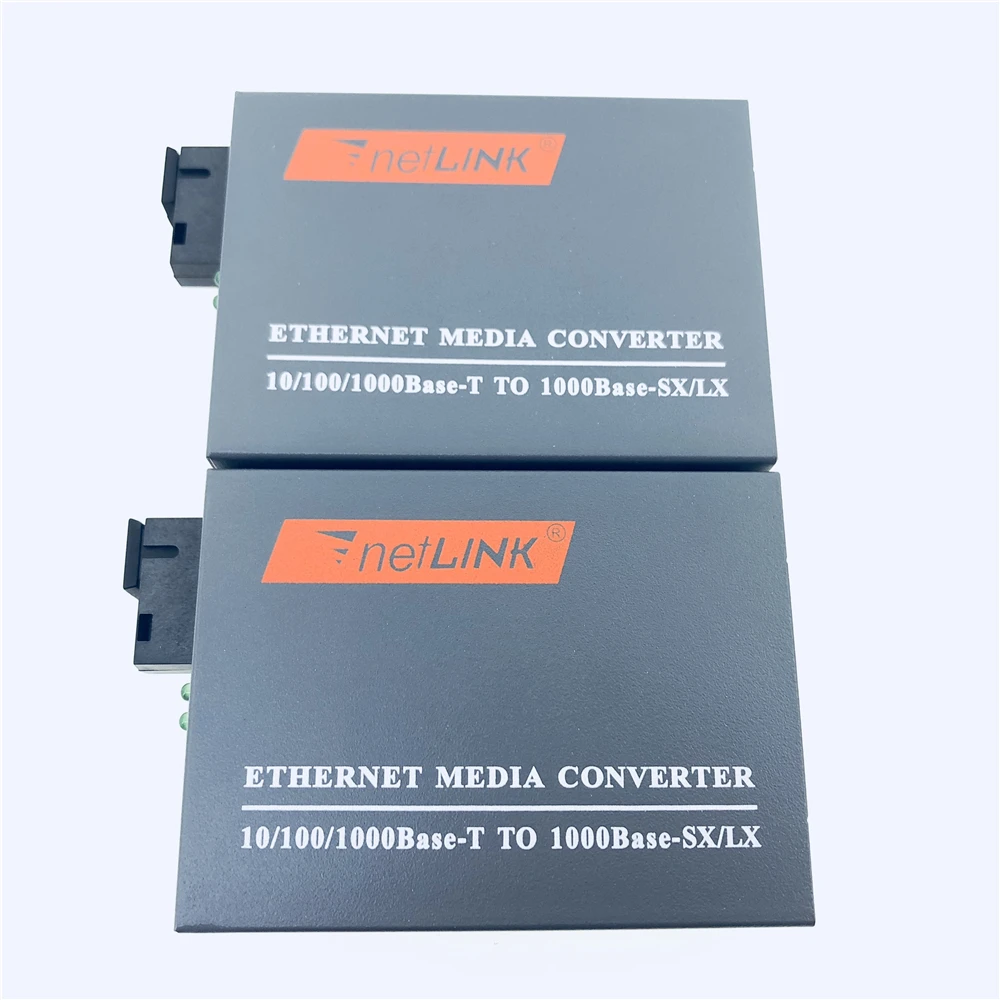 Single Mode Fiber Optical Media Converter, External Power Supply, HTB-GS-03 A/B Gigabit, 10/100/1000Mbps SC Port, 20km, 1 Pair