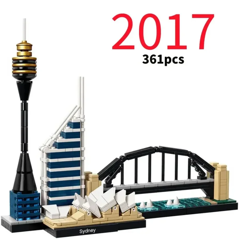 

361pcs Creative Series City Ornaments Sydney Skyline Boy Girl Puzzle Assembly Building Blocks Toy Birthday Gift