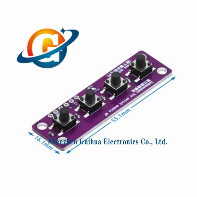2PCS touch four button switch module compatible with Arduino development board sensor Raspberry Pi 51 microcontroller kit