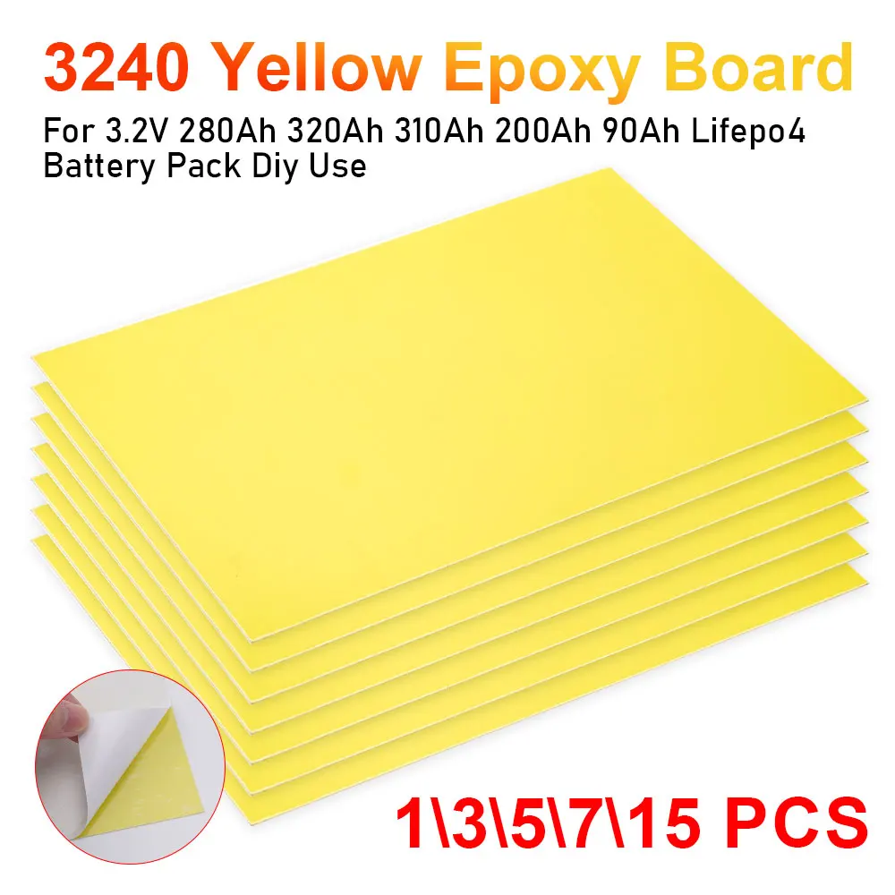 

3240 Insulation Epoxy Plate 0.5mm Thickness 203*172mm for 3.2V 280Ah 320Ah 310Ah 90Ah 12.8V Lifepo4 Battery Pack Diy Use