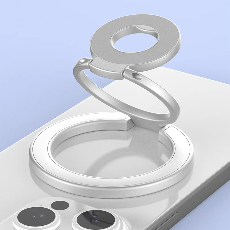 Für MagSafe Doppelseitige Magnetische Telefon Ring Halter Tragbare Falten Handy Ständer Zubehör Grip Halterung Unterstützung Für iPhone
