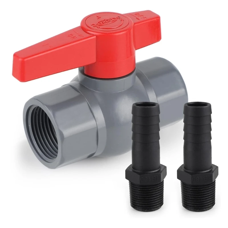  Multipurpose Round Valves With Barbed Hose Connectors 25mm Nozzles and 1Inch Internal Thread Accessory for Plumbing