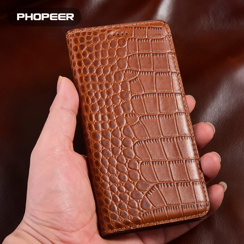 Luxury Genuine Leather Phone Case For Xiaomi Poco X Series - X8 X7 X6 X5 X4 X3 Pro Max Neo Crocodile Pattern Card Bag phone case