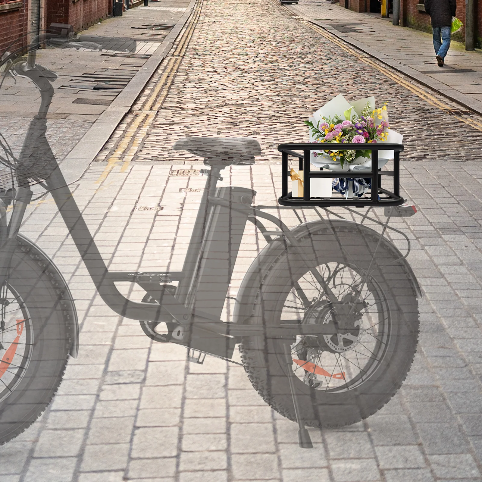 Panier de roue arrière de vélo panier de vélo amovible panier de vélo arrière avec 16 trous de montage pour vélos de montagne et vélo de route