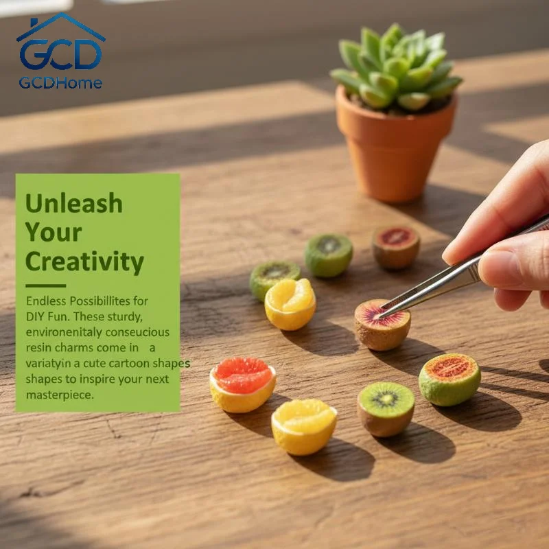 10pcs Mini Fruit Half Cut Grapefruit Kiwi Papaya Model Resin Miniatures DIY Handmade Jewelry Doll Accessories Desktop Decoration