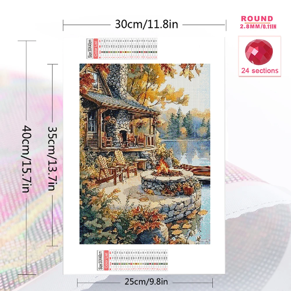 Momoart Diamond Painting Village Landscape DIY Cross Stitch Diamond Mosaic Craft Kit Embroidery New Arrival Wall Decoration