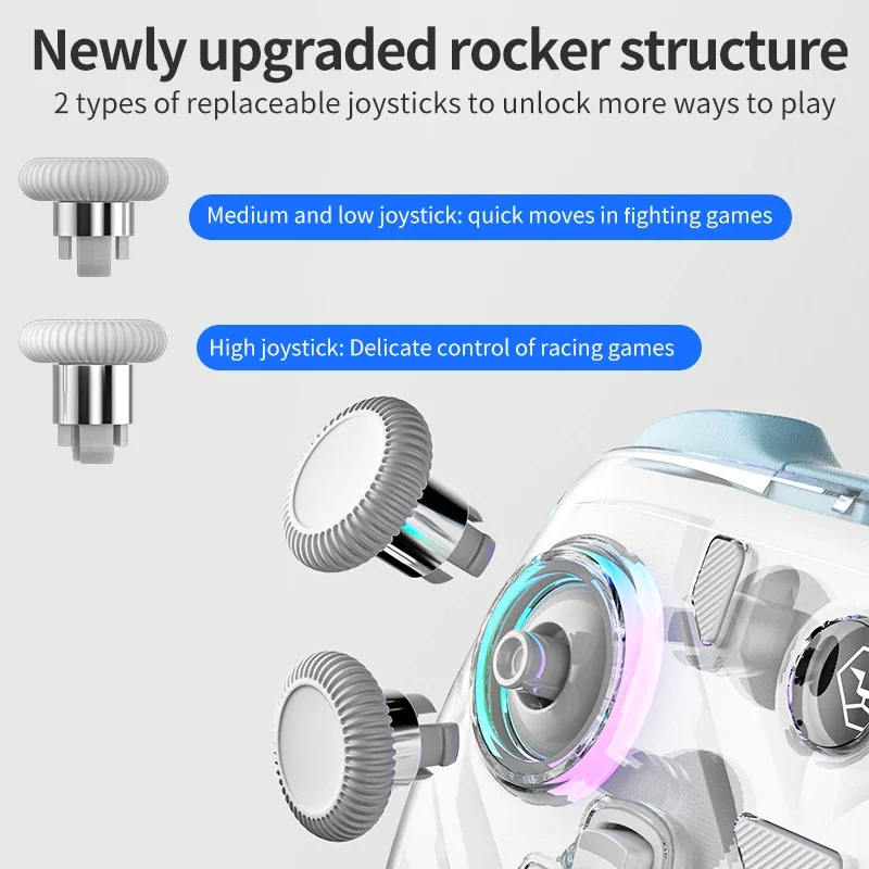 Игровой контроллер Aolion K10 с зарядной док-станцией RGB, беспроводной геймпад с эффектом Холла, джойстик, триггер для Nintendo Switch/ПК/телефона