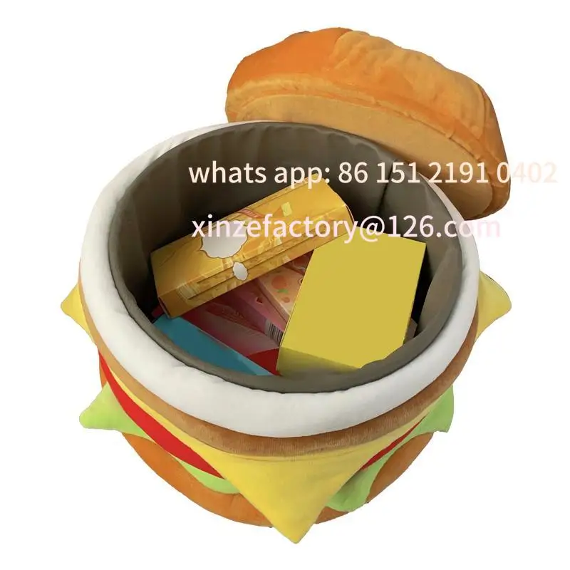 

Customizable Storage For Living Room Hamburger Shape Storage Stool Shoe Changing Stool For Entrance Bedroom Multifu